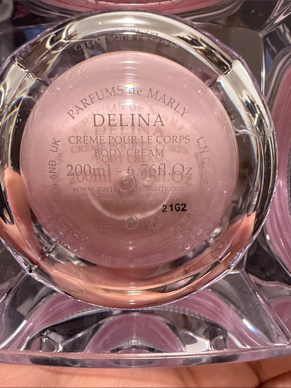 Delina Pink Cosmetic Jar with Cream - Picture 4 of 4
